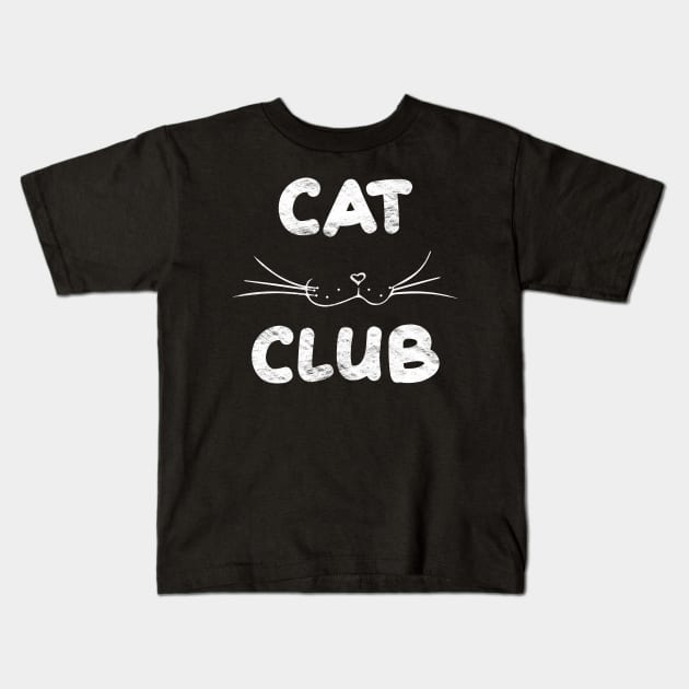 Cat Club - White Kids T-Shirt by Scailaret